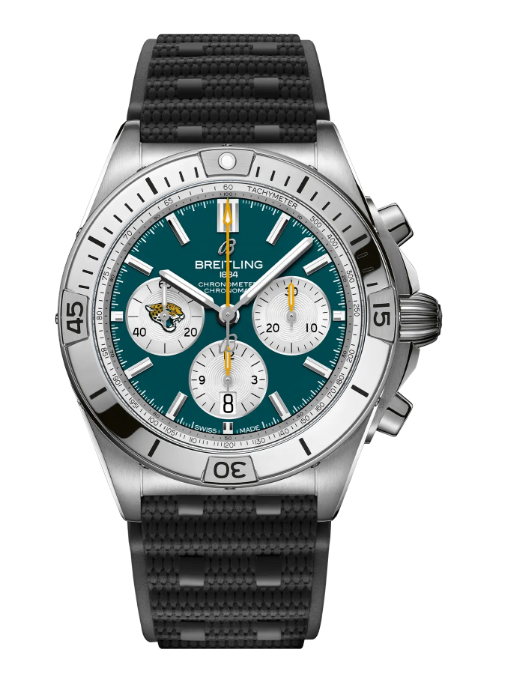 Review Breitling CHRONOMAT B01 42 NFL JACKSONVILLE JAGUARS EDITION Replica watch AB01342B1L3S1